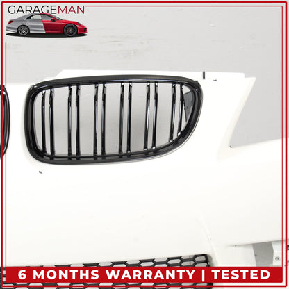 2006-2008 BMW 335i E90 M3 Style Front Bumper Cover Assembly w/ Grille Alpine White III
