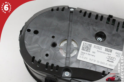 2015-2018 Audi A3 8V Sedan Speedometer Instrument Cluster 8V0920960M OEM