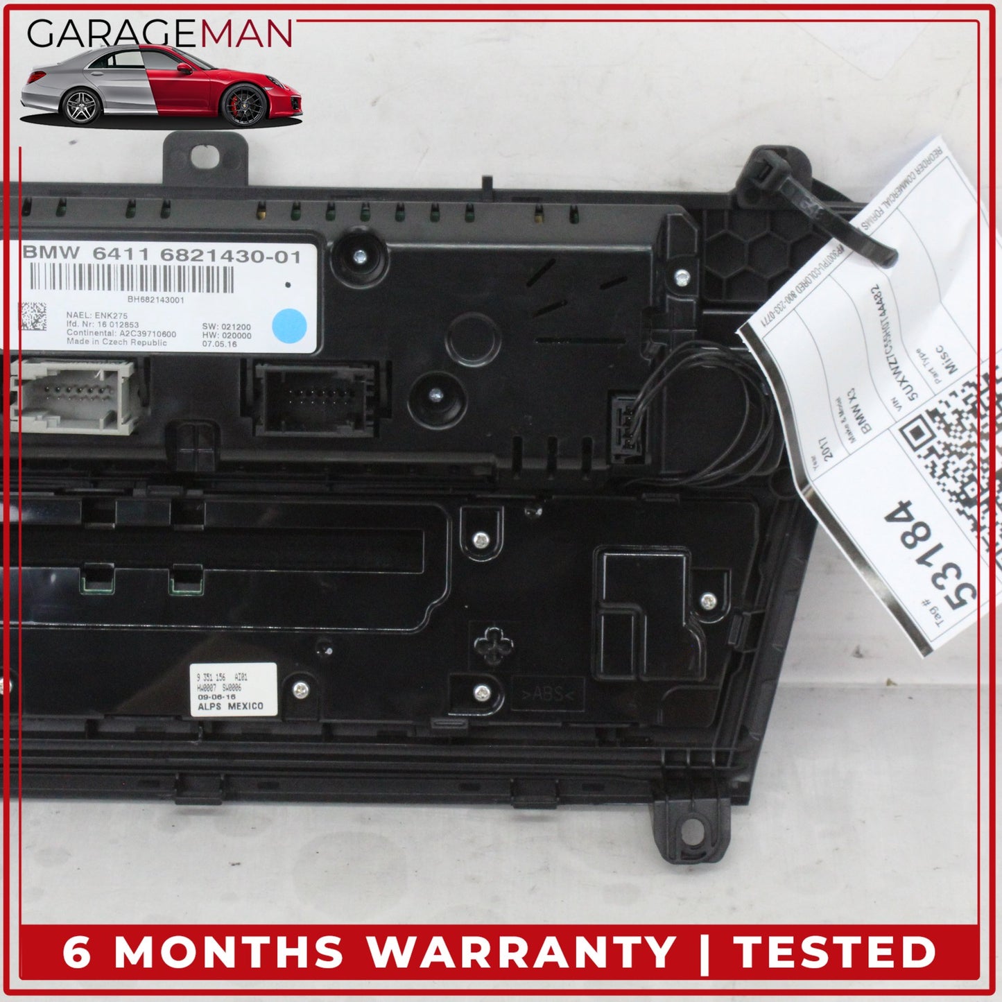 2011-2018 BMW X3 X4 F25 F26 Radio Audio Climat Control Switch Panel 6821430 OEM