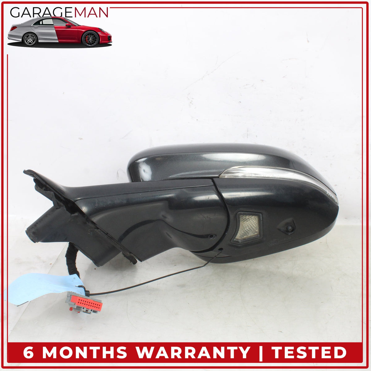 2010-2015 Jaguar XF X250 Front Left Side Door Rear View Mirror w/ Blind Spot OEM