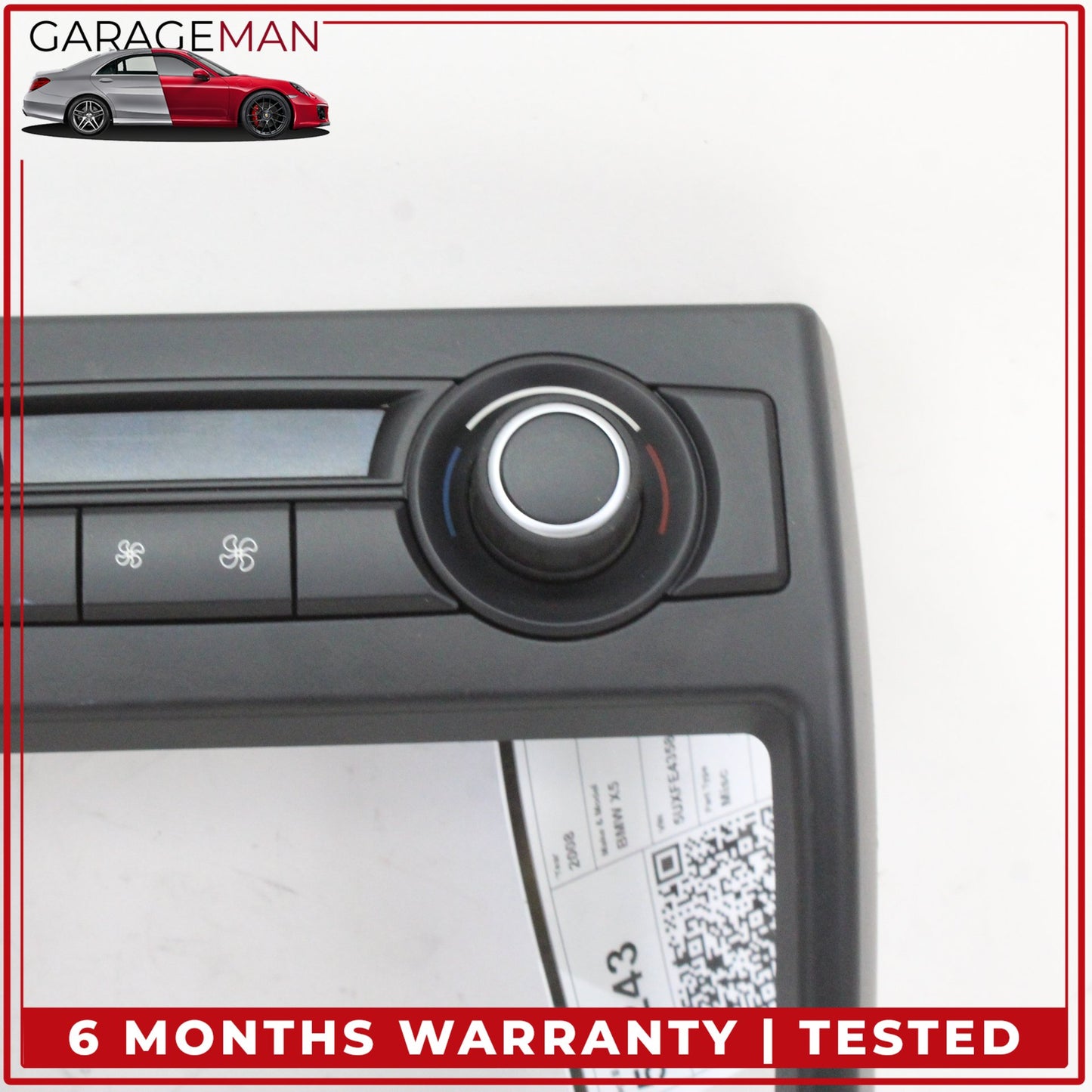 2007-2014 BMW X5 X6 Rear AC A/C Climate Control Switch Panel w/ Trim 9166317 OEM