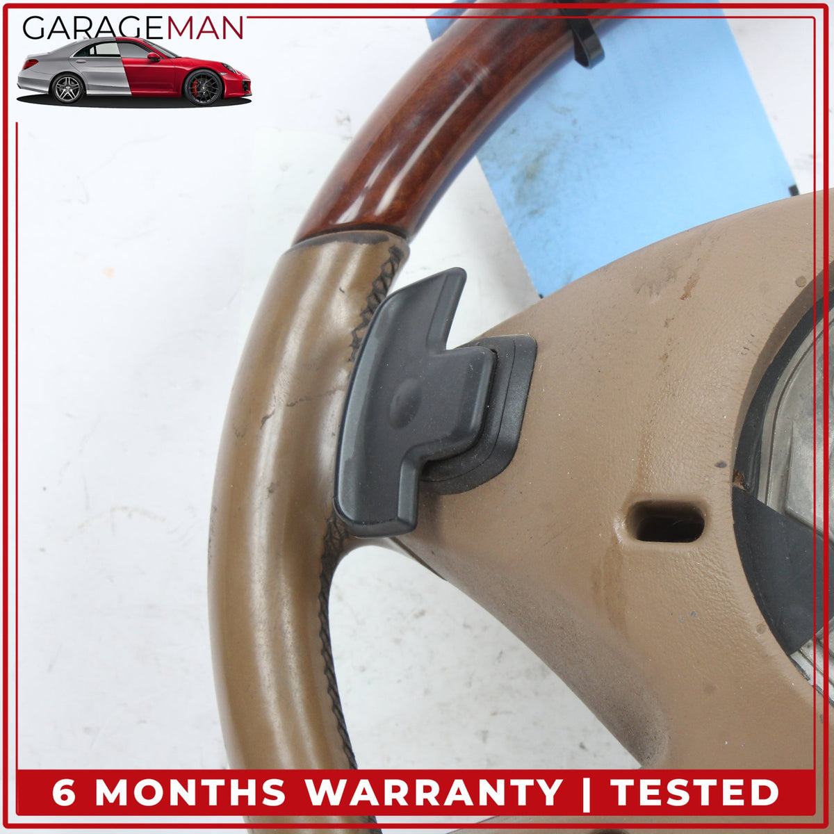 2010-2014 Mercedes W221 S550 Front Left Steering Wheel Wood Brown 2214609203 OEM