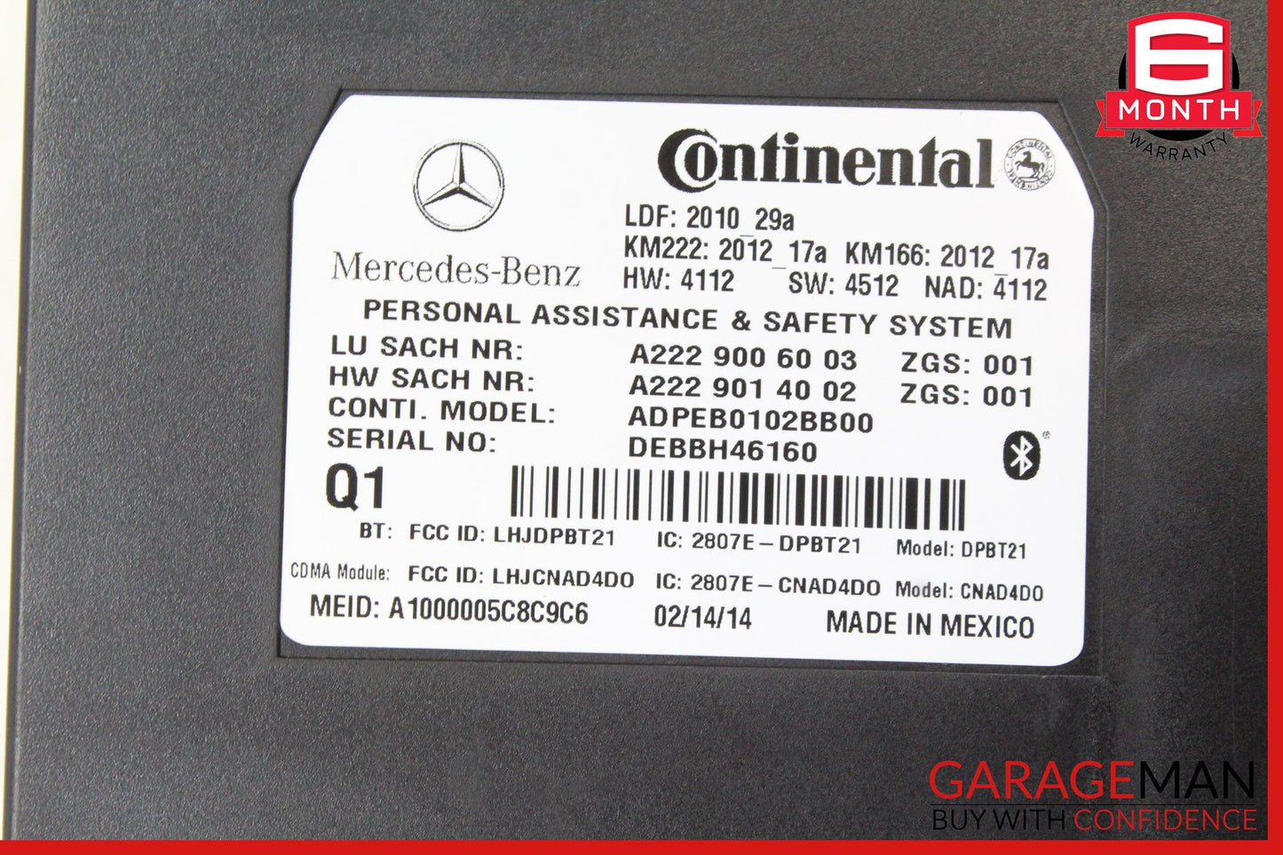 2012-2020 Mercedes W204 C250 Communication Control Module Unit 2229006003 OEM