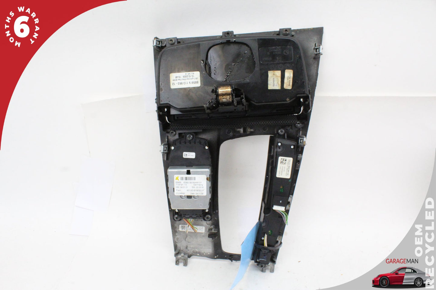2009-2015 BMW 750i Front Center Cupholder w/ Switches & Trim Cover 9113863 OEM