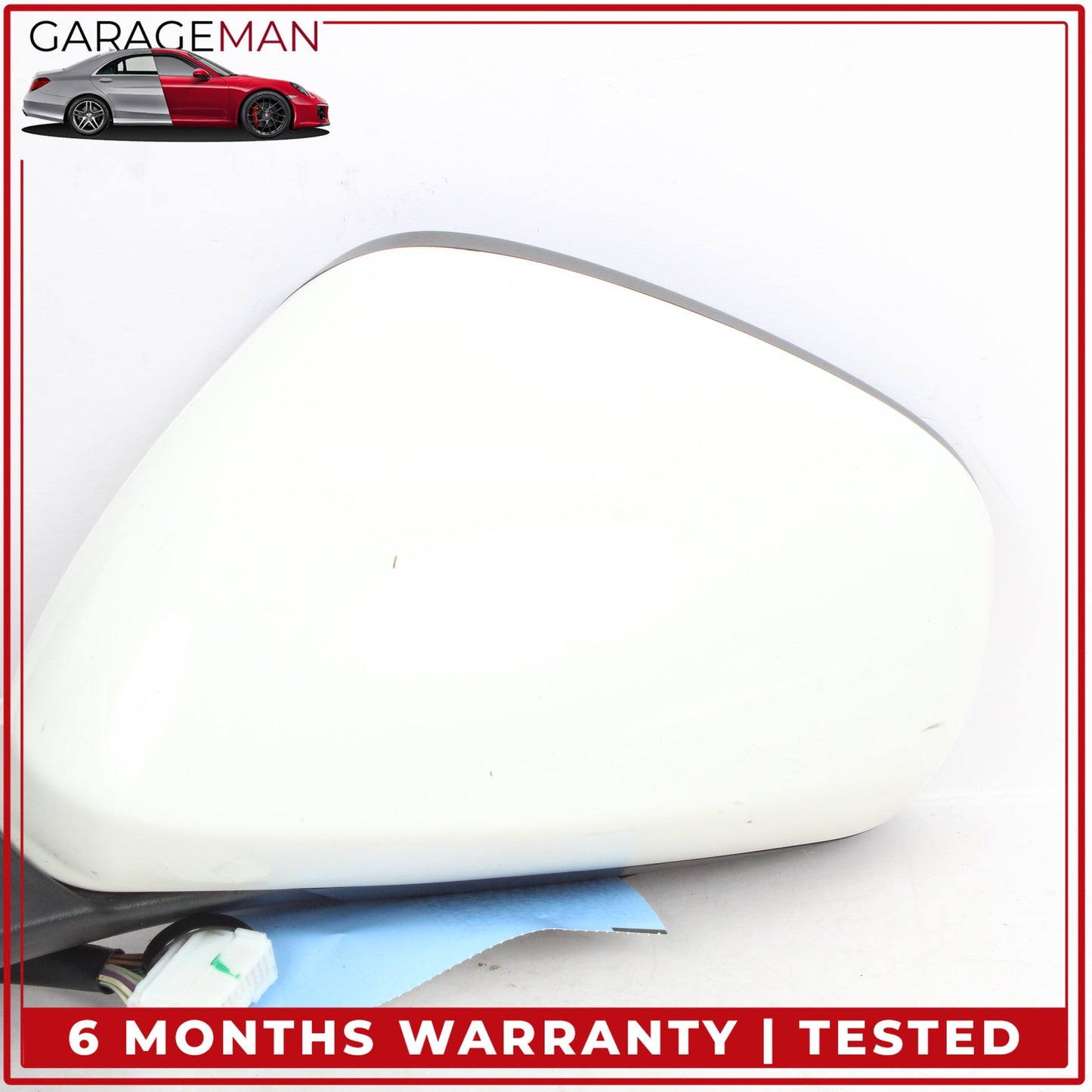 2008-2019 Maserati GranTurismo M145 Front Left Door Rear View Mirror White OEM