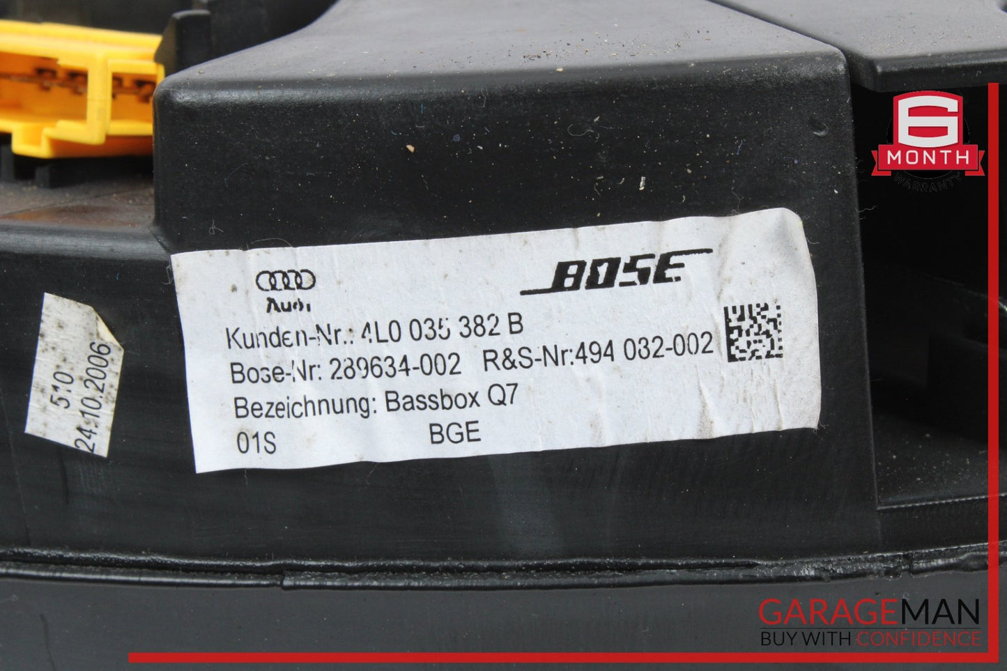 2007-2015 Audi Q7 4L Station Wagon Rear Subwoofer Speaker Box 4L0035382B