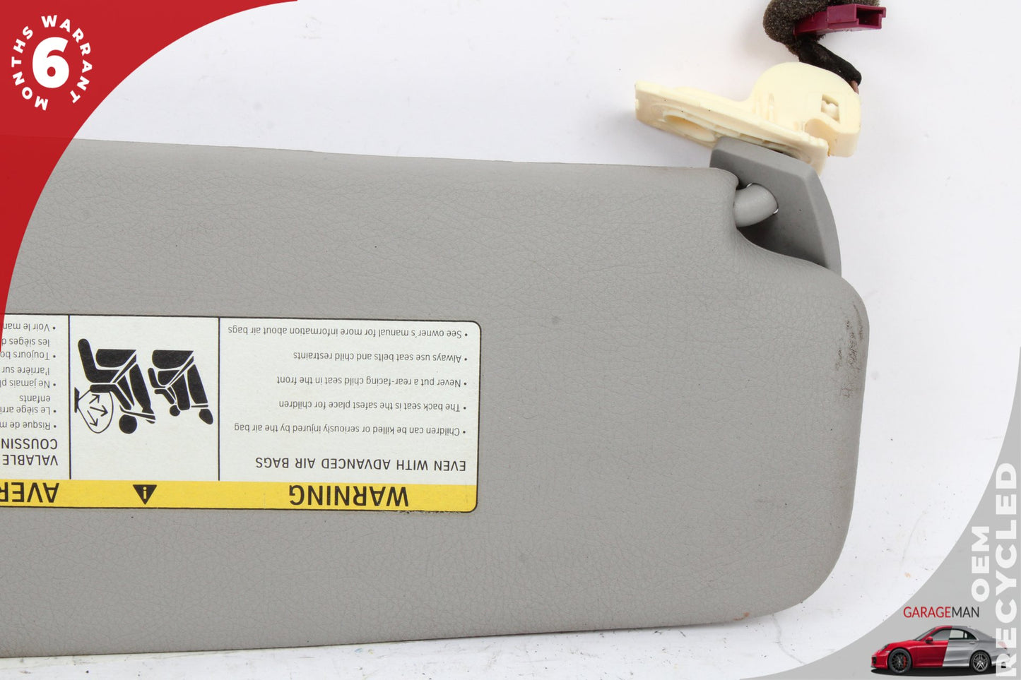 2011-2016 BMW 528i 535i F10 Front Left Driver Side Sun Visor Gray 7248861 OEM