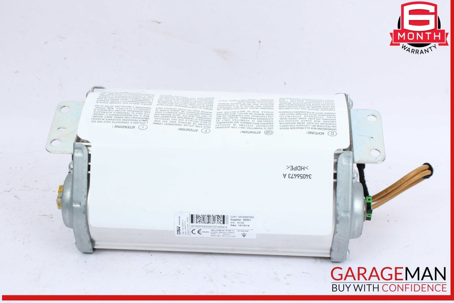 14-21 Maserati Ghibli Quattroporte Front Right Passenger Side Dashboard Airbag