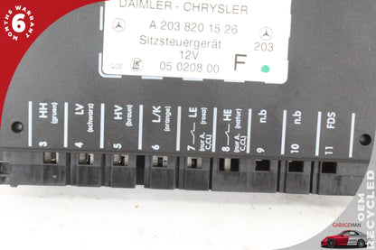 2001-2009 Mercedes W203 C240 Front Left Side Seat Control Module 2038201526 OEM