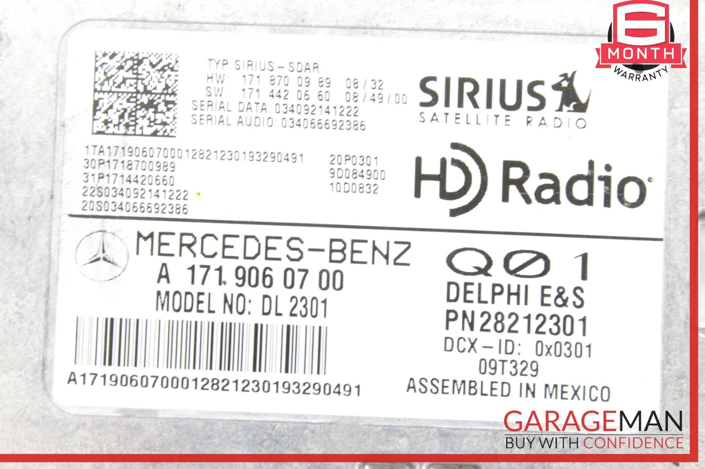 2009-2013 Mercedes W212 E350 Sirius Satellite Radio Receiver 1719060700 OEM