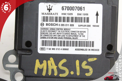 2014-2016 Maserati Ghibli Airbag Air Bag SRS Sensor Control Module 670007061 OEM