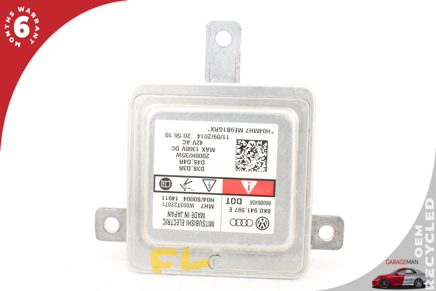 2013-2017 Audi A5 Xenon HID Headlight Ballast Control Module 8K0941597E OEM