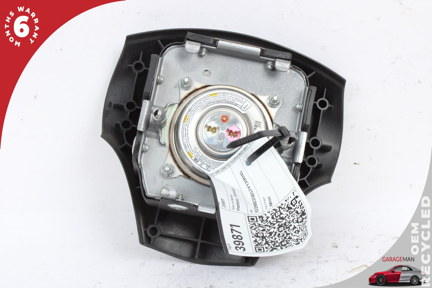 2006-2009 Pontiac Solstice Convertible Steering Wheel Airbag 15855545 OEM