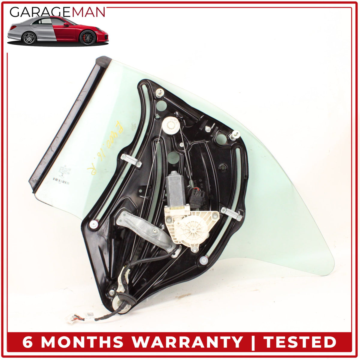 2011-2017 Mercedes W207 E400 Rear Right Quarter Window Glass w/ Regulator OEM