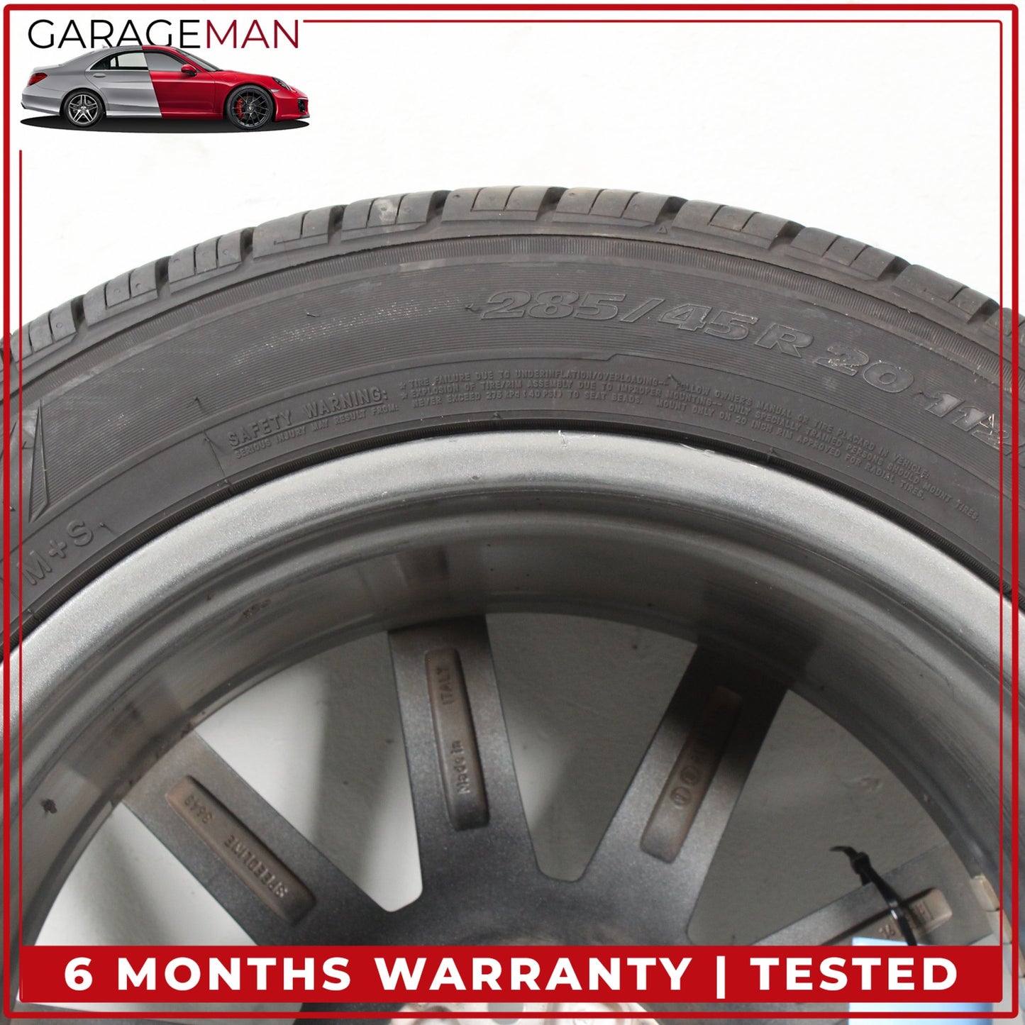 2017-2025 Audi Q7 SQ7 10 Spoke Wheel Rim w/ Tire 9JX20H2 ET33 4M0601025AD OEM