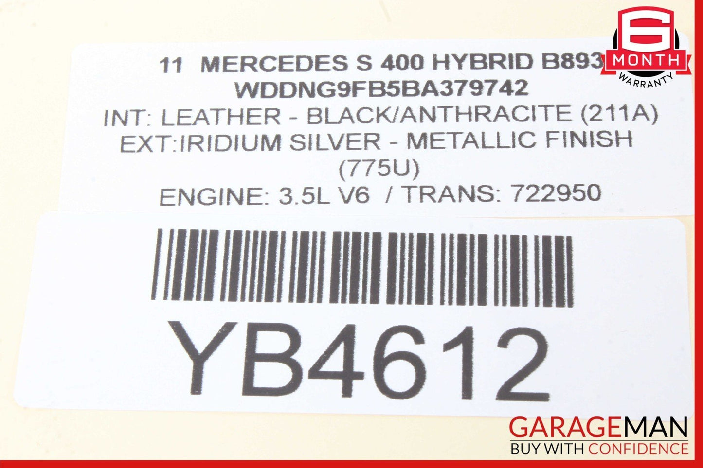 10-14 Mercedes W221 S400 CL550 CL600 Steering Wheel Airbag Air Bag Black OEM