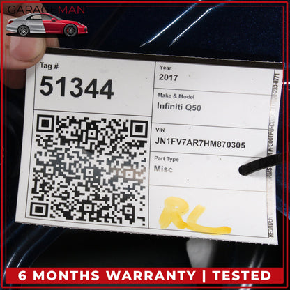 2014-2024 Infiniti Q50 V37 Rear Left Driver Side Door Shell Blue H210A4GAMA OEM