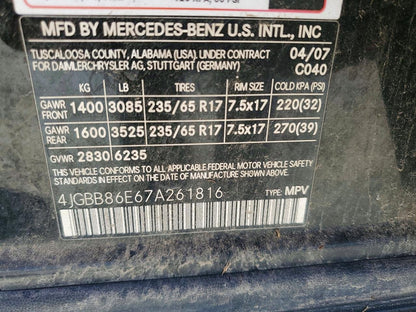 Parting Out- 2007 Mercedes-Benz ML350 W164- 113