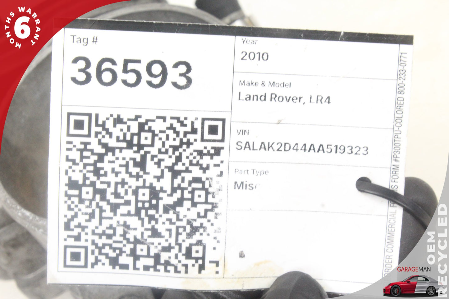 2010-2013 Land Rover LR4 Engine Throttle Valve Body 8W939F991CA OEM