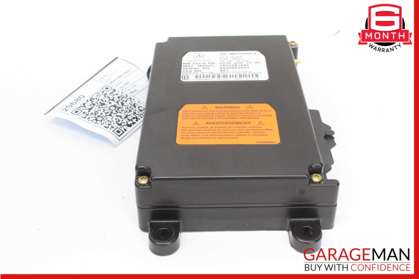2000-2006 Mercedes SL500 R230 Voice Command Control Module 2208204785 OEM