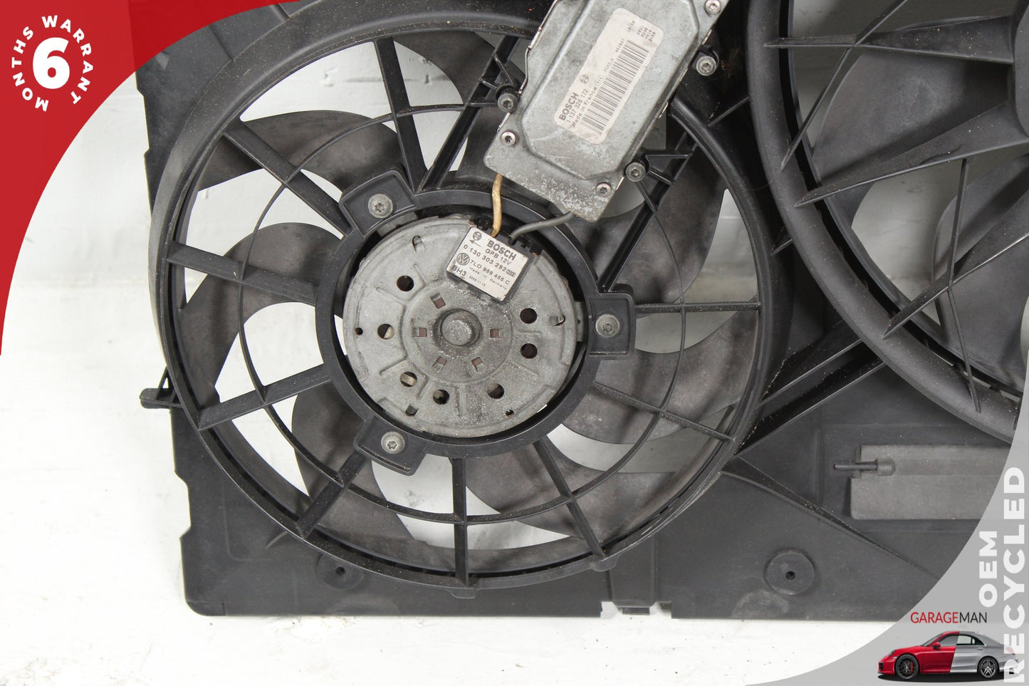 2003-2010 Porsche Cayenne 957 Radiator Dual Cooling Fan Motor Assembly OEM
