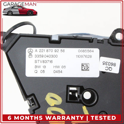 2007-2014 Mercedes-Benz S400 S-Class W221 Sedan Front Left Seat Control Memory Switch 2218709258 OEM