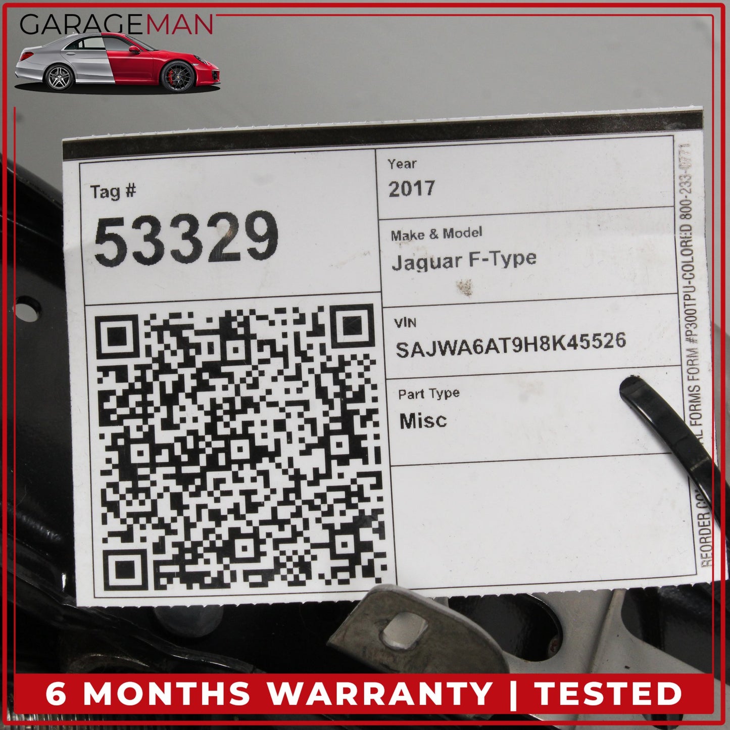 2014-2019 Jaguar F-Type X152 Front Right Side Seat Track Frame Rail OEM