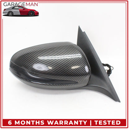 2015-2016 Mercedes W205 C300 Right Rear View Mirror w/ Blind Spot Carbon Fiber