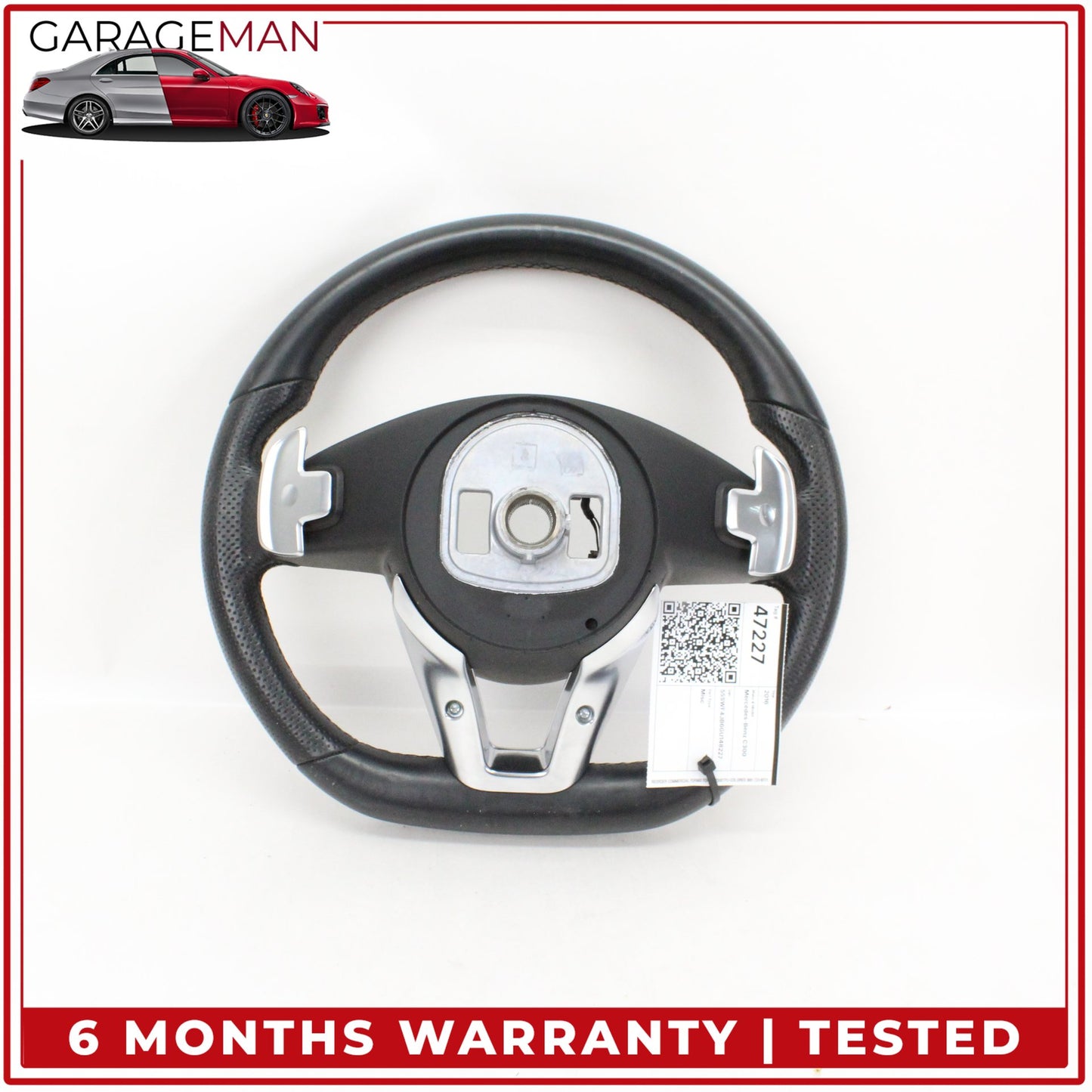 2015-2020 Mercedes W205 C300 Sport Steering Wheel w/ Paddle Shifters OEM