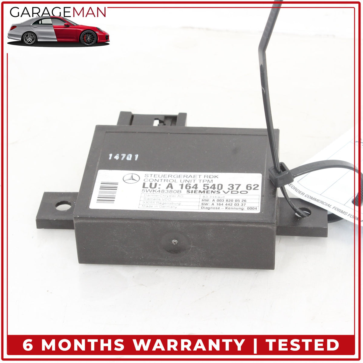 2006-2013 Mercedes W164 ML350 TPMS Tire Pressure Control Sensor 1645403762 OEM
