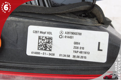 14- 17 Mercedes-Benz E400 W207 Coupe Rear Left Inner Tail Light 2079063700