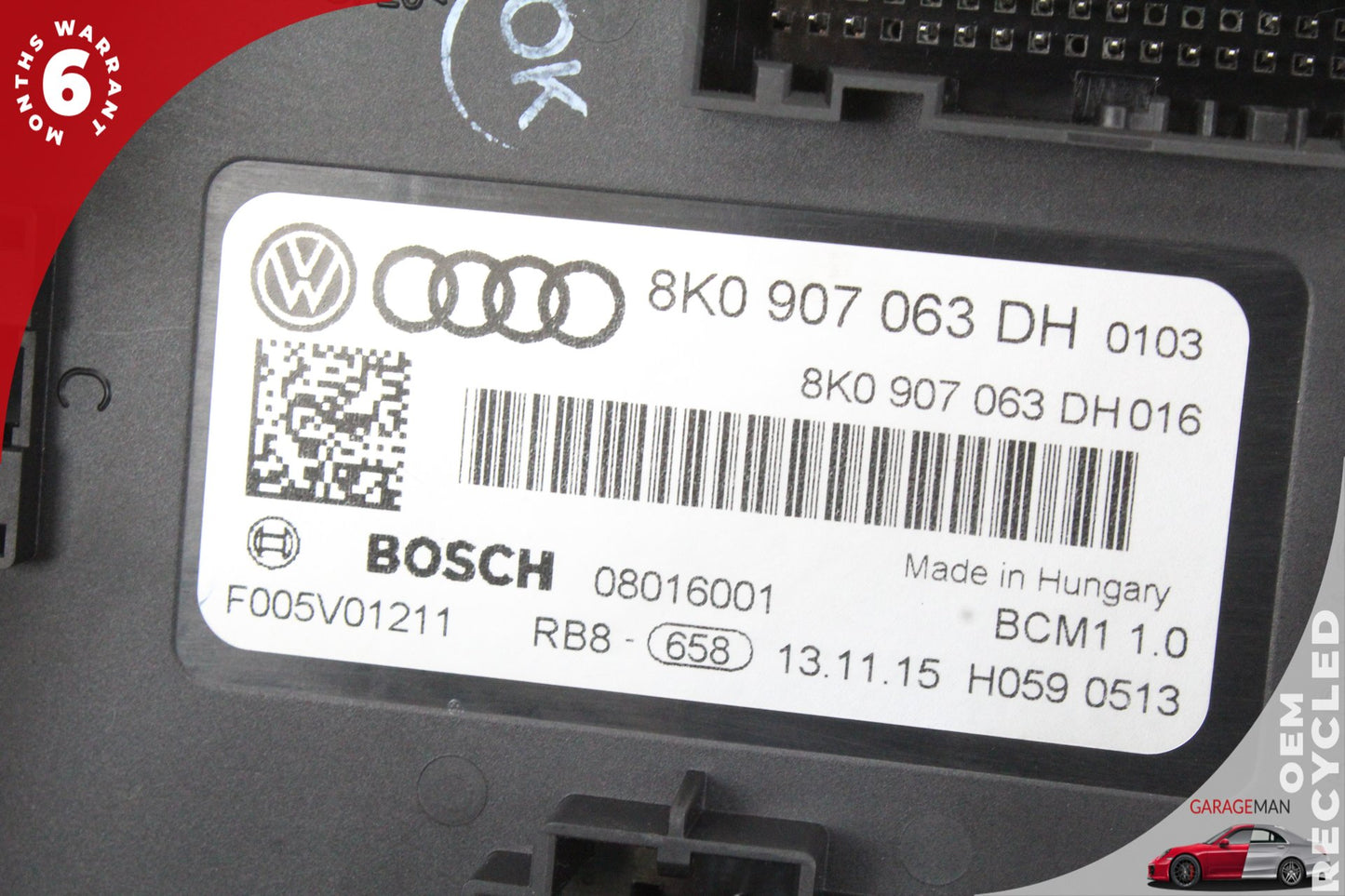 2009-2017 Audi SQ5 8R SUV Onboard Supply Control Module Unit 8K0907063DH Genuine