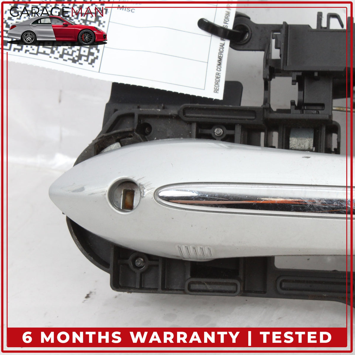 2009-2019 BMW 740i F01 Front Left Side Exterior Door Handle Silver Metallic OEM