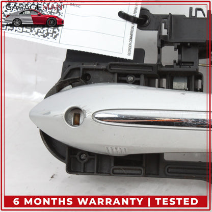 2009-2019 BMW 740i F01 Front Left Side Exterior Door Handle Silver Metallic OEM