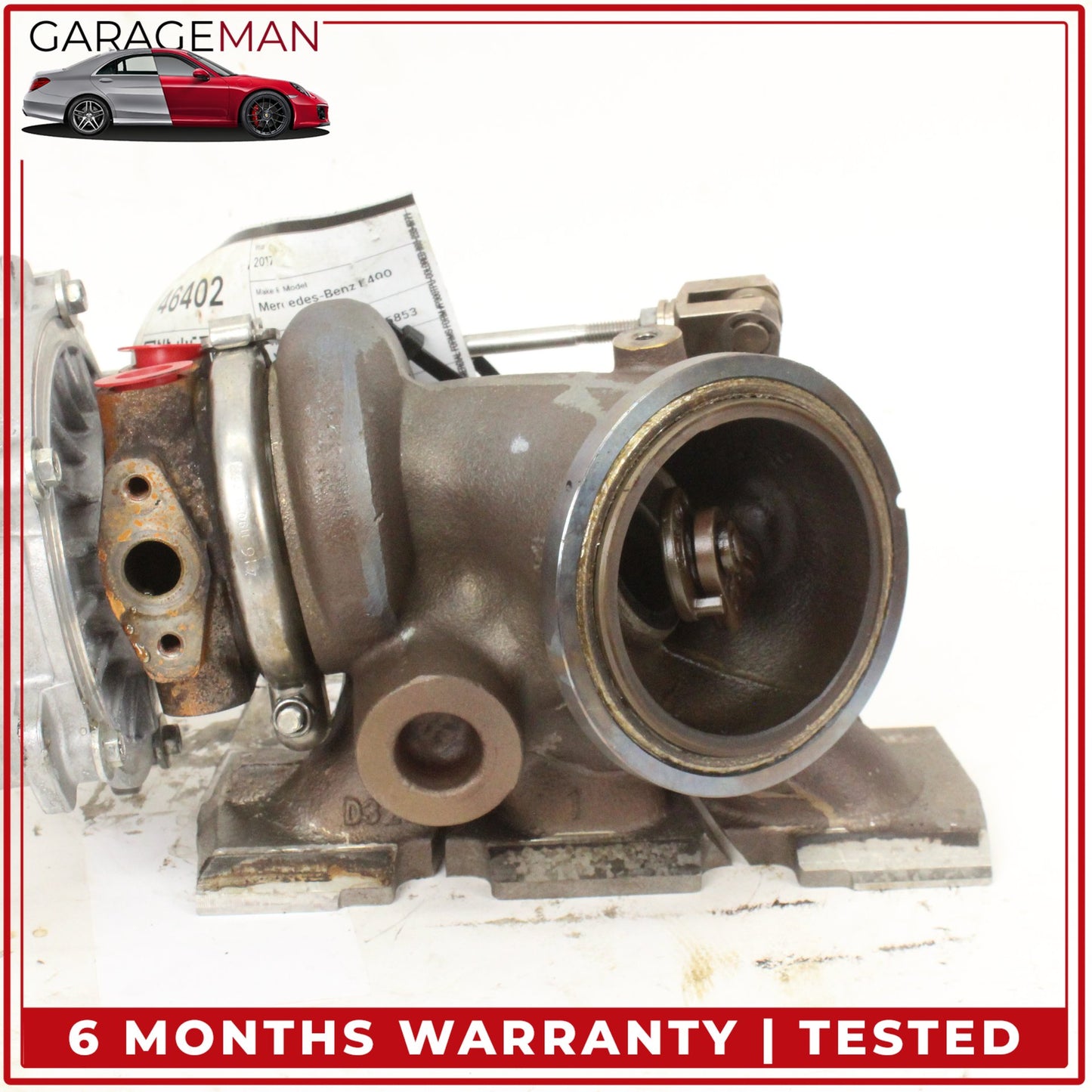 2014-2020 Mercedes W213 E400 M276 Left Turbocharger Turbo Charger Manifold OEM