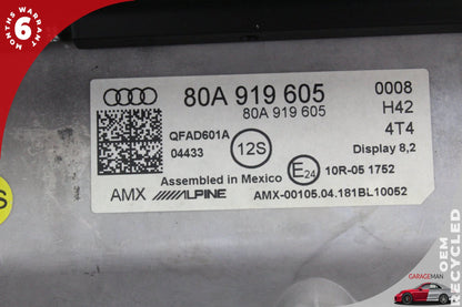 2018-2020 Audi SQ5 Q5 Front Center Dash Display Screen Monitor 80A919605 OEM