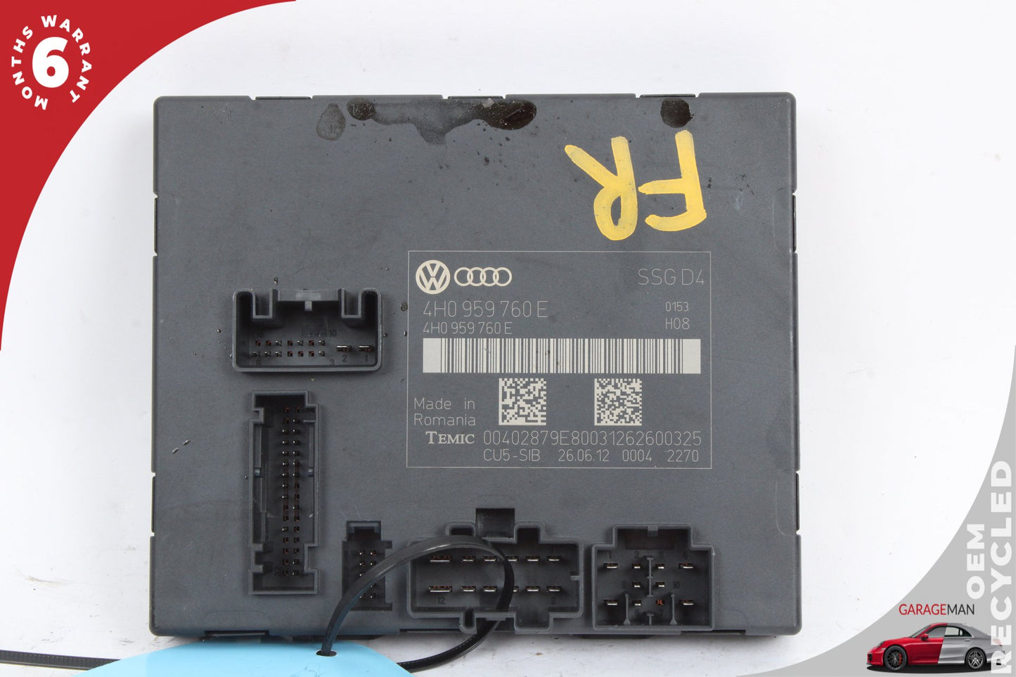 2011-2018 Audi A8 S8 Front Left or Right Side Seat Control Module 4H0959760E OEM