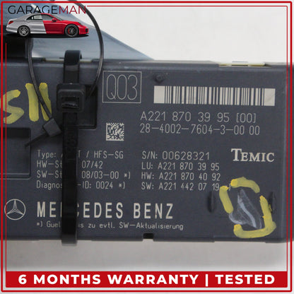 2007-2014 Mercedes-Benz S400 S-Class W221 Sedan Trunk Release Remote Open Close Module 2218703995 OEM