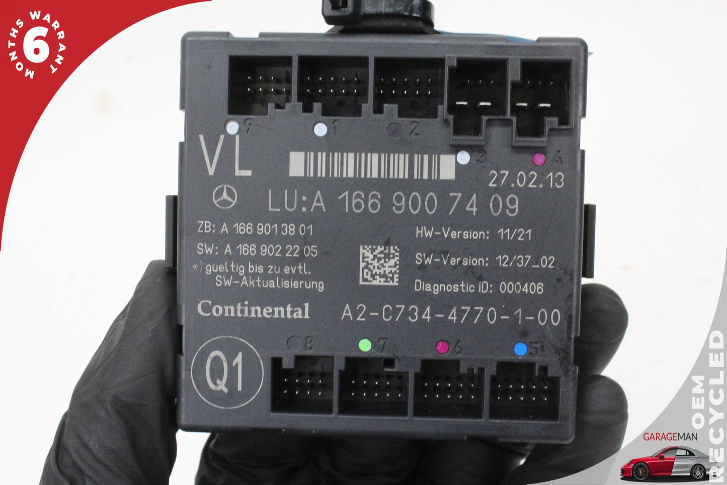 12-19 Mercedes-Benz GL450 X166 SUV Left Front Door Control Module 1669007409 OEM
