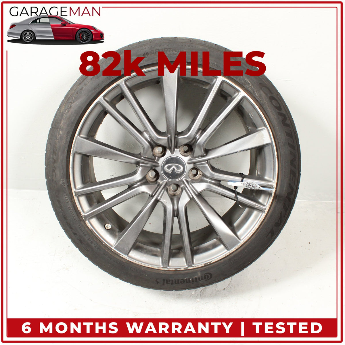2014-2024 Infiniti Q50 V37 Front or Rear Wheel Rim w/ Tire 9Jx19 D0C004HK9C OEM