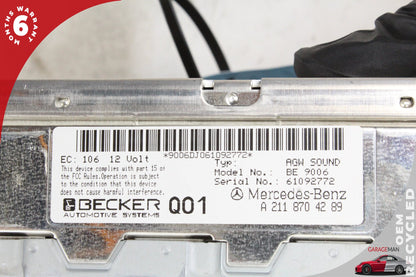 03-08 Mercedes-Benz CLS500 W219 Sedan Amplifier Amp Becker Audio Module  2118704289 Genuine