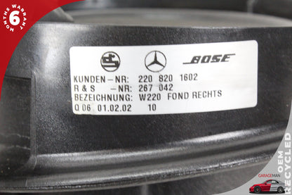 00-06 Mercedes-Benz S500 W220 Front Door Audio Speakers Set 2208201602
