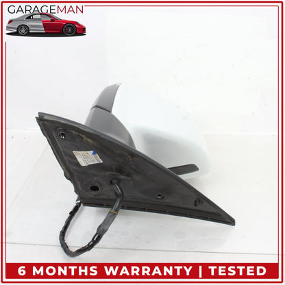 2010-2015 Audi Q7 Right Door Heated Rear View Mirror w/ Blind Spot White OEM