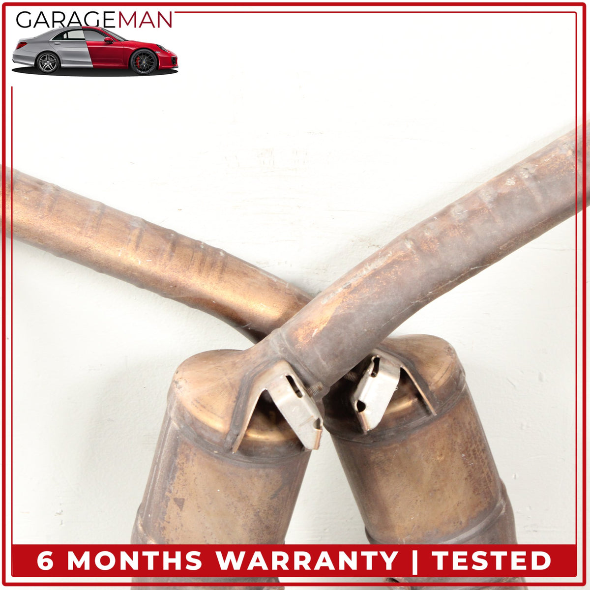 2010-2013 Porsche Panamera 970 4.8L Front Left & Right Side Exhaust Downpipe OEM
