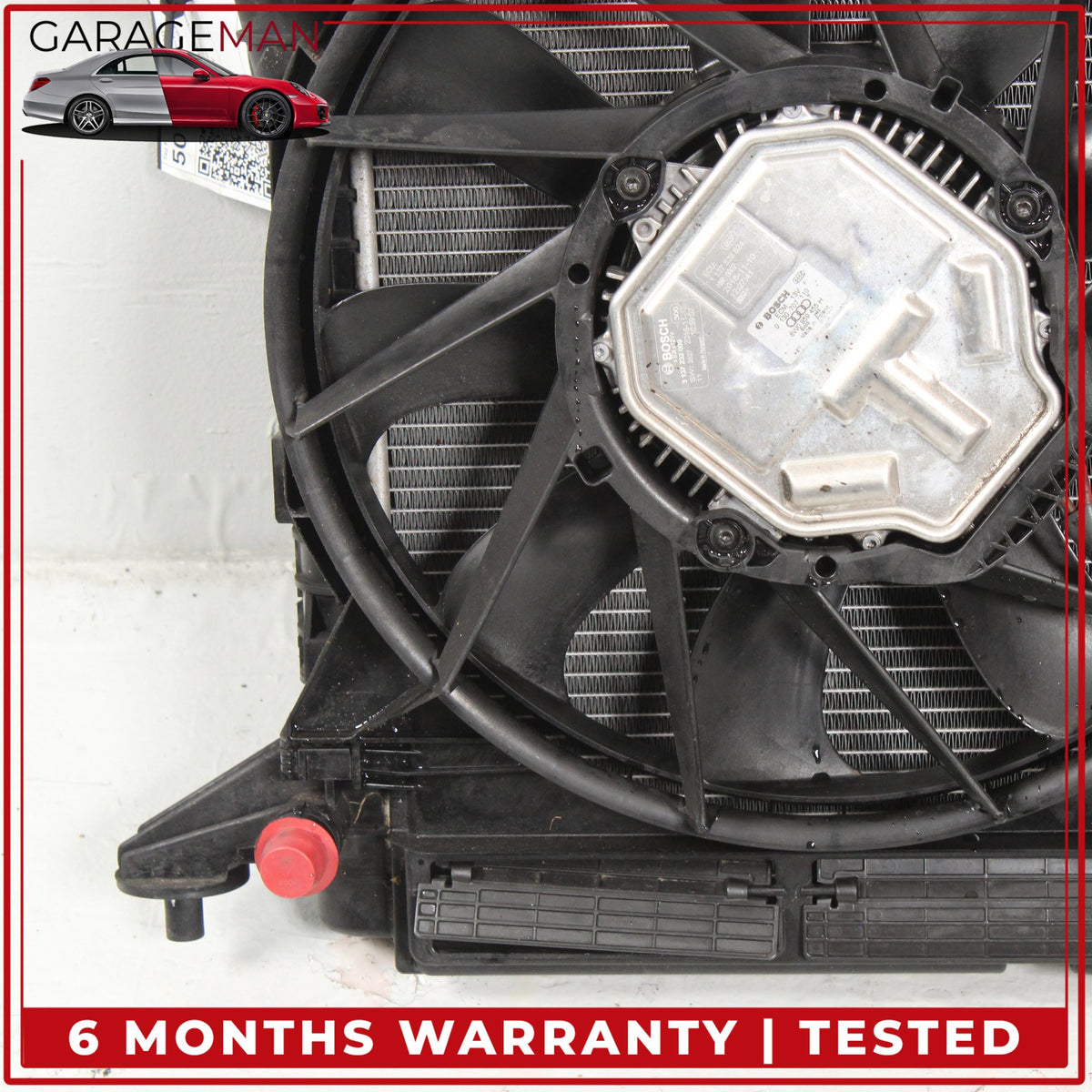 2017-2024 Audi Q7 Engine Cooling Radiator Dual Fan Motor Assembly 8W0121003D OEM