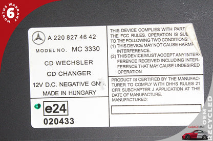 03-08 Mercedes SL500 R230 CD Changer 6 Disc Player 2208274642 Genuine OEM