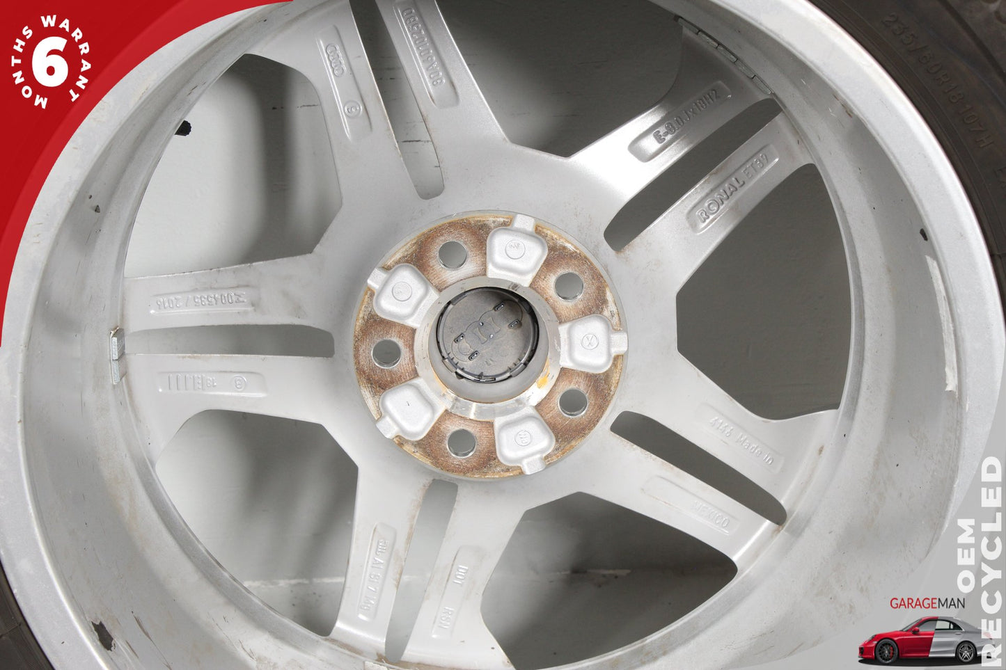2018-2019 Audi Q5 Wheel Rim w/ Tire Twin 5 Spoke 8.0JX18H2 ET39 80A601025BD OEM