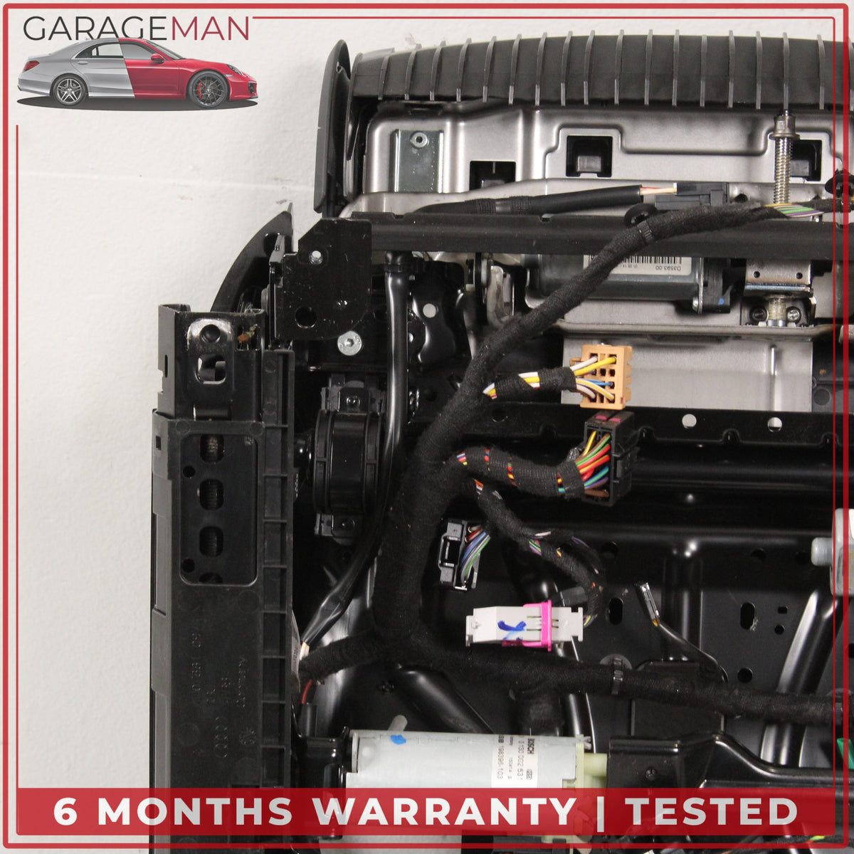 2011-2018 Audi A8 Front Left Side Lower Seat Track Frame Rail w/ Motors OEM