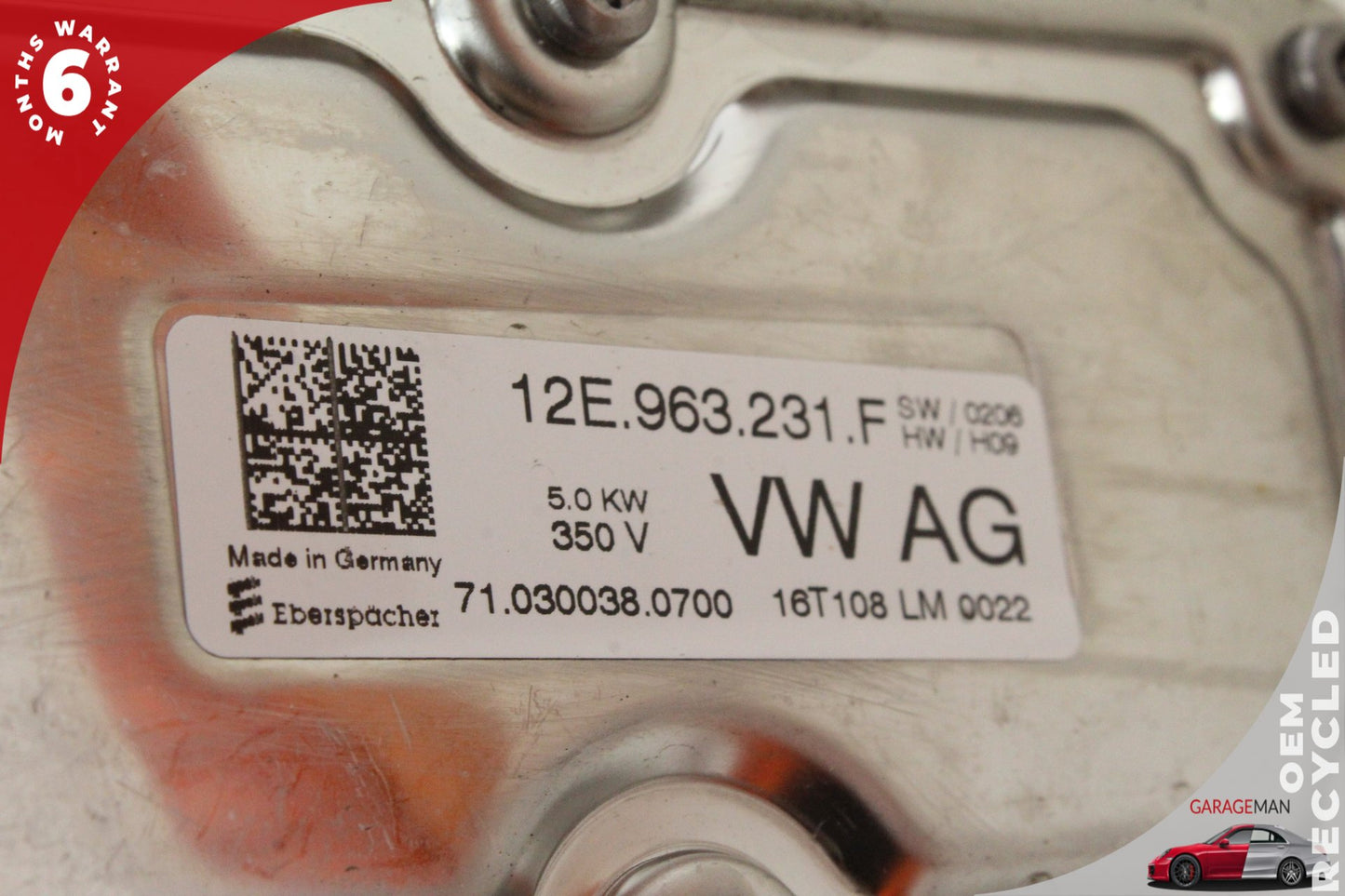 2015-2023 Porsche Panamera 970 E-Hybrid High Voltage Electric Battery Heater OEM