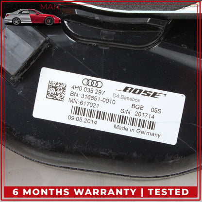 2011-2018 Audi A8 S8 Front and Rear Audio Sound Speaker Set Bose 4H0035297 OEM